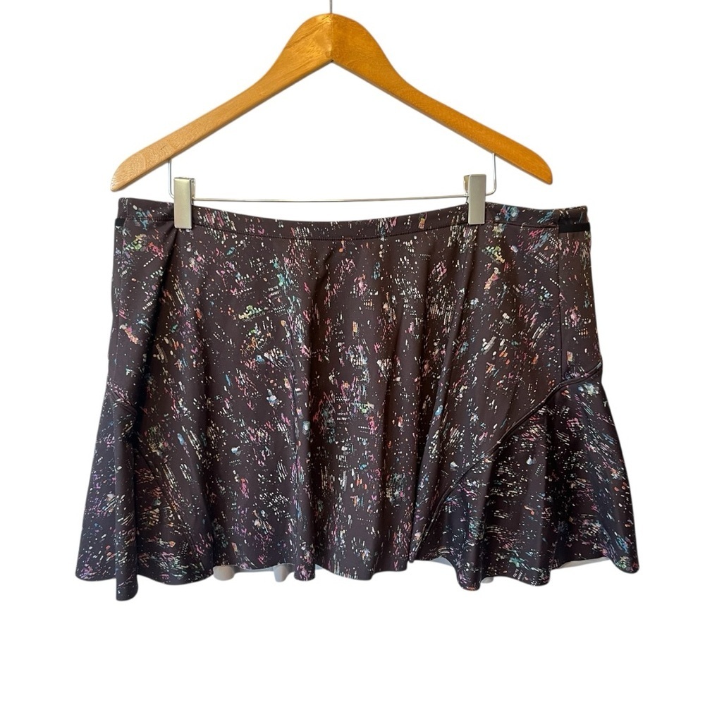 Athleta Match Point Skort XL City Lights Brown skirt shorts Pockets Activewear